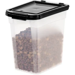 IRIS USA WeatherPro Dog, Cat, Bird & Small-Pet Food Storage Bin Airtight Container