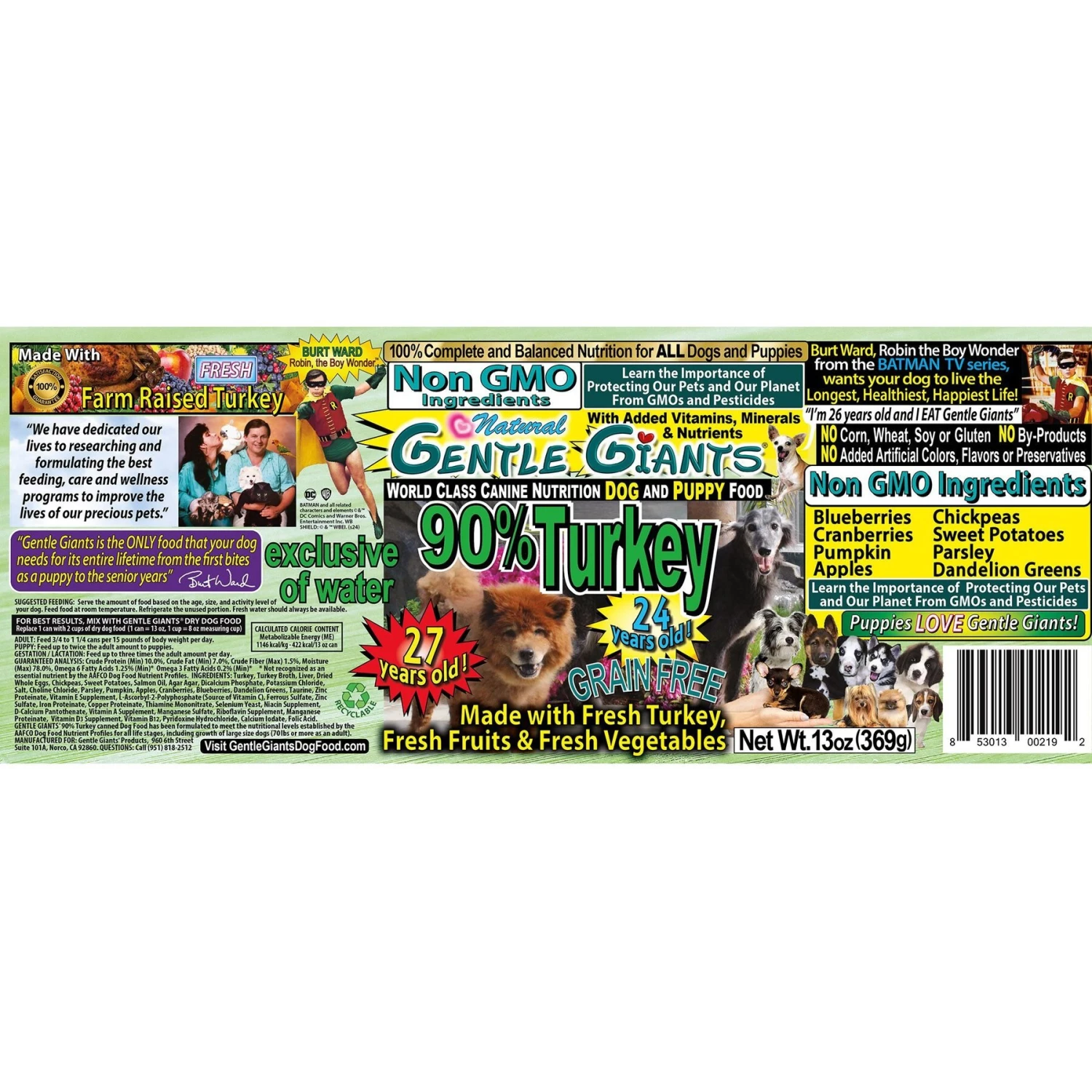 Gentle Giants Non-GMO Puppy Grain-Free Turkey Wet Dog Food 2 Gentle Giants Non-GMO Puppy Grain-Free Turkey Wet Dog Food - Image 2
