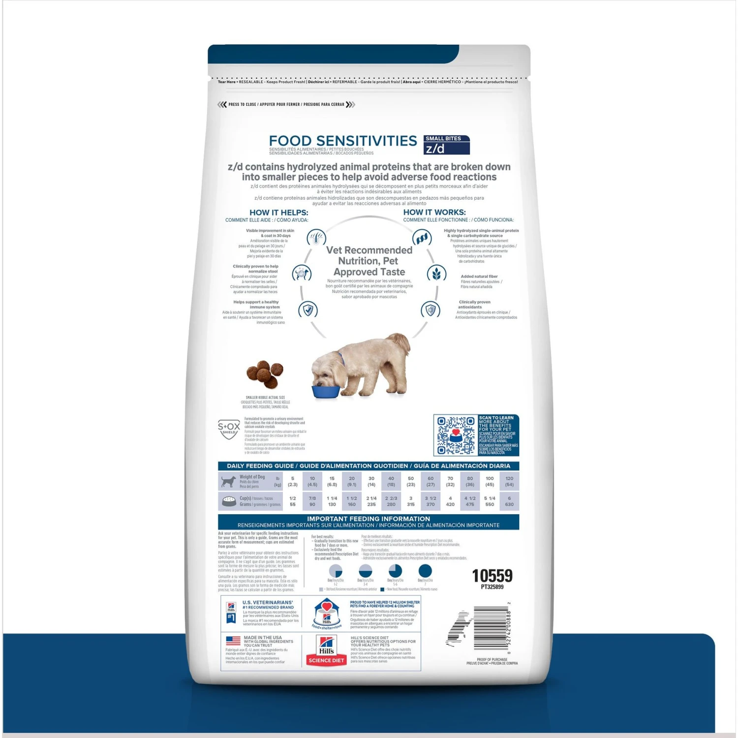 Hill's Prescription Diet Z/d Skin/Food Sensitivities Small Bites Original Flavor Dry Dog Food 2 Hill's Prescription Diet Z/d Skin/Food Sensitivities Small Bites Original Flavor Dry Dog Food - Image 2