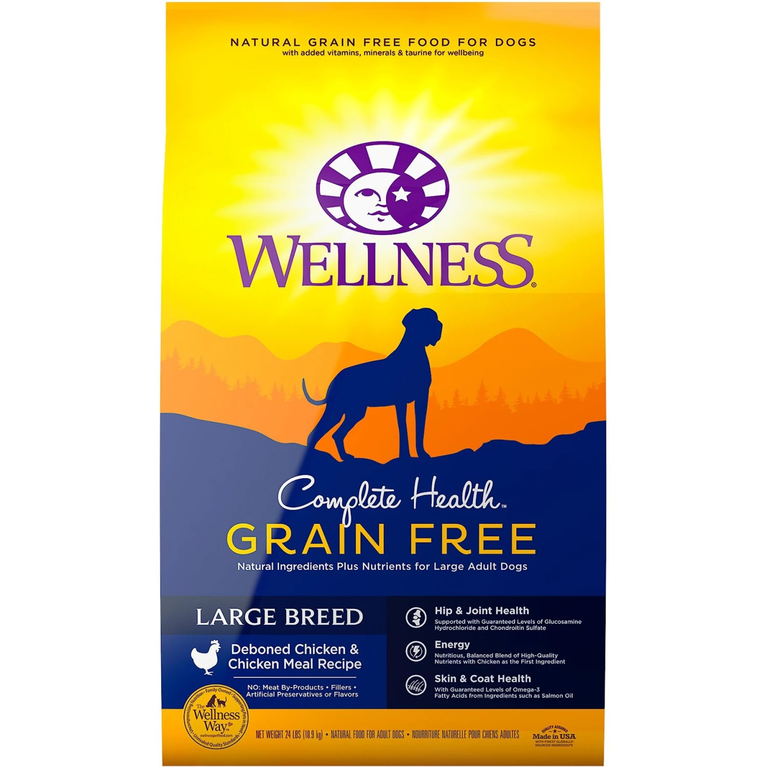 Wellness Grain-Free Complete Health Large Breed Adult Deboned Chicken & Chicken Meal Recipe Dry Dog Food 1 Wellness Grain-Free Complete Health Large Breed Adult Deboned Chicken & Chicken Meal Recipe Dry Dog Food