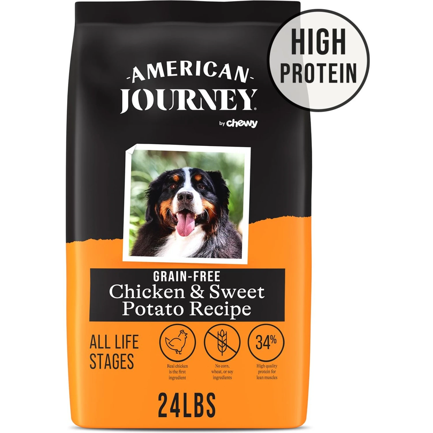 American Journey Chicken & Sweet Potato Recipe Grain-Free Dry Dog Food 1 American Journey Chicken & Sweet Potato Recipe Grain-Free Dry Dog Food