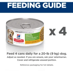 Hill's Science Diet Adult 7+ Small & Mini Senior Vitality Chicken & Vegetable Stew Canned Dog Food -Pawsphoria Sales Store 109446 PT6. AC SS1800 V1597958191
