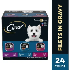 Cesar Filets In Gravy Beef Flavors Variety Pack Small Breed Adult Wet Dog Food -Pawsphoria Sales Store 110539 PT2. AC SS1800 V1695649514