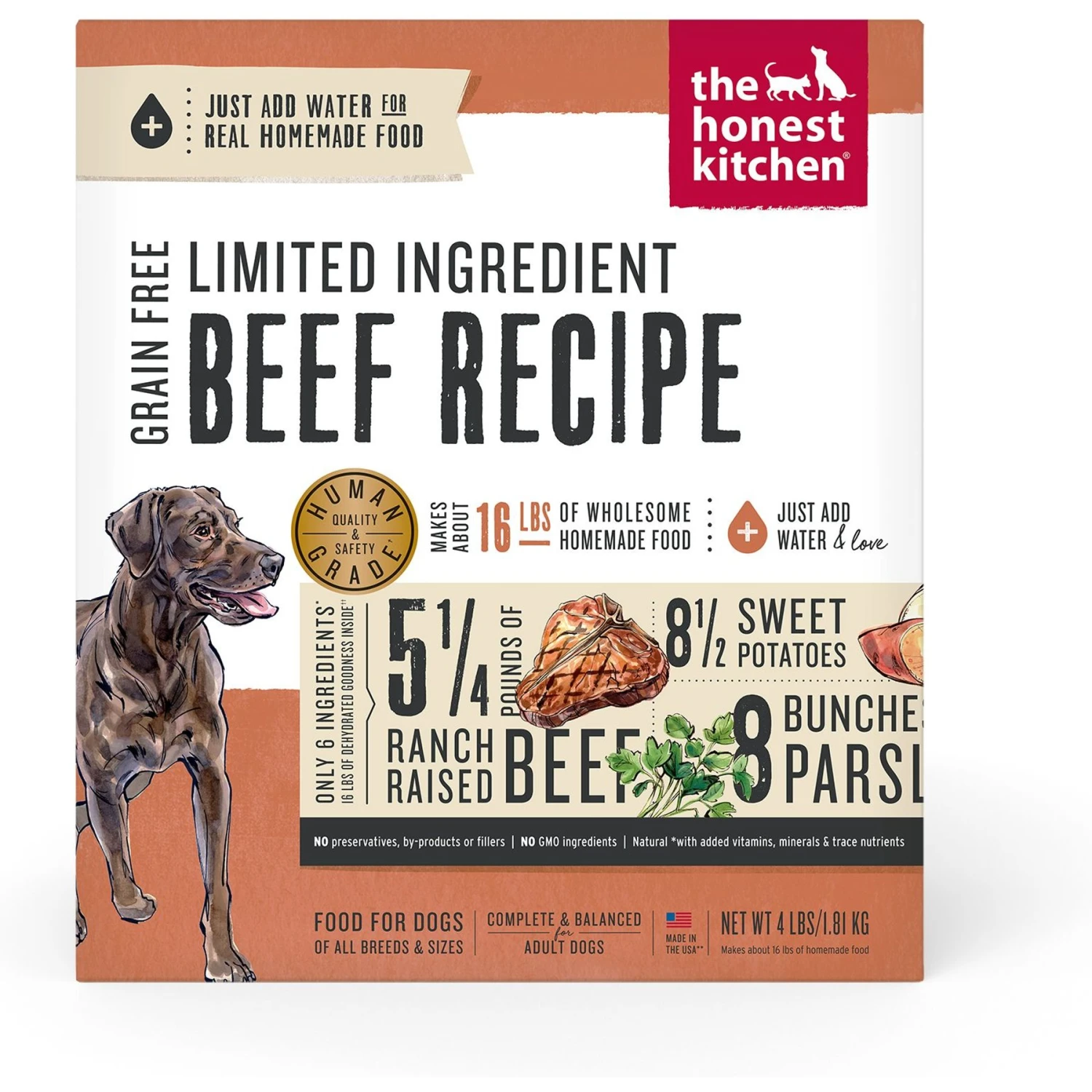 The Honest Kitchen Limited Ingredient Diet Beef Recipe Grain-Free Dehydrated Dog Food 1 The Honest Kitchen Limited Ingredient Diet Beef Recipe Grain-Free Dehydrated Dog Food