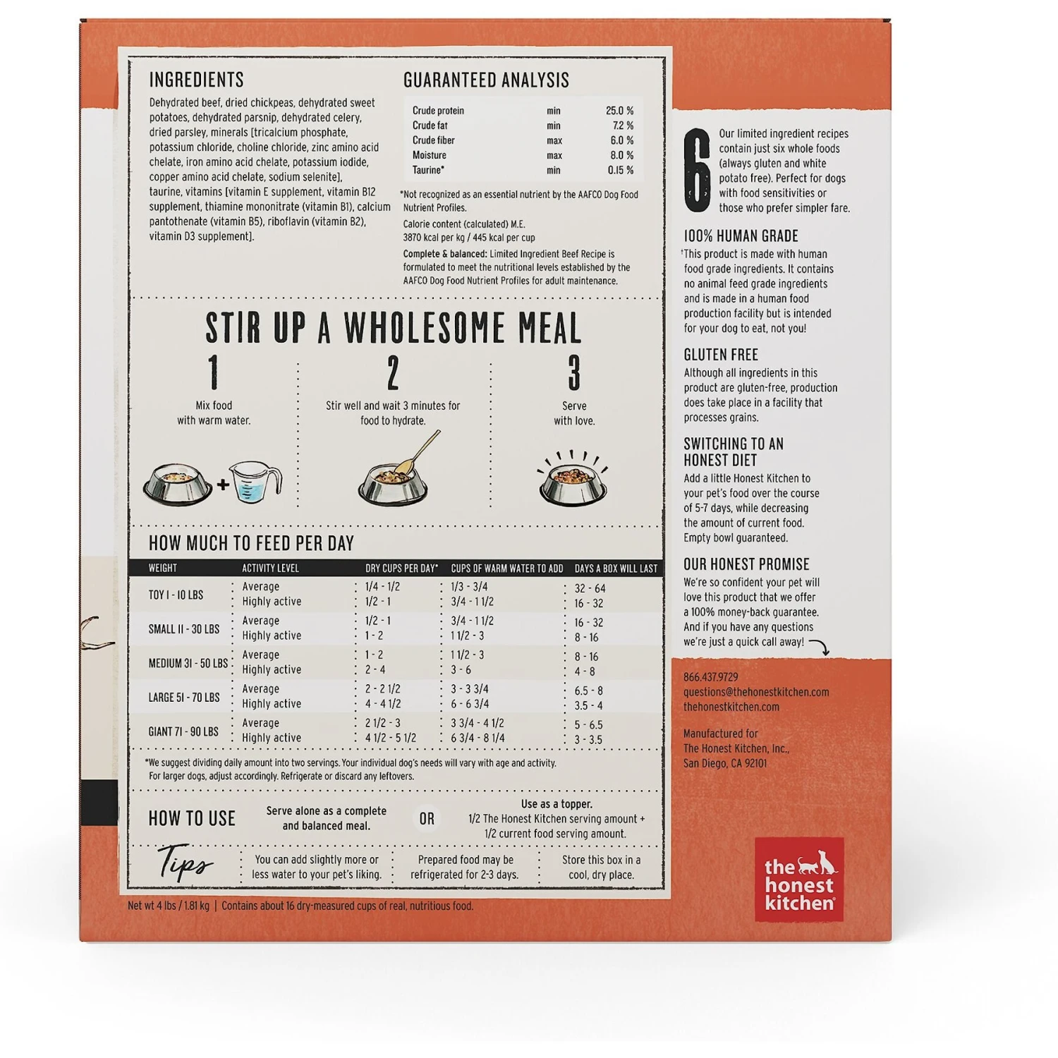 The Honest Kitchen Limited Ingredient Diet Beef Recipe Grain-Free Dehydrated Dog Food 2 The Honest Kitchen Limited Ingredient Diet Beef Recipe Grain-Free Dehydrated Dog Food - Image 2