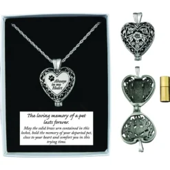 Cathedral Art Always In My Heart Memorial Ashes Locket Necklace