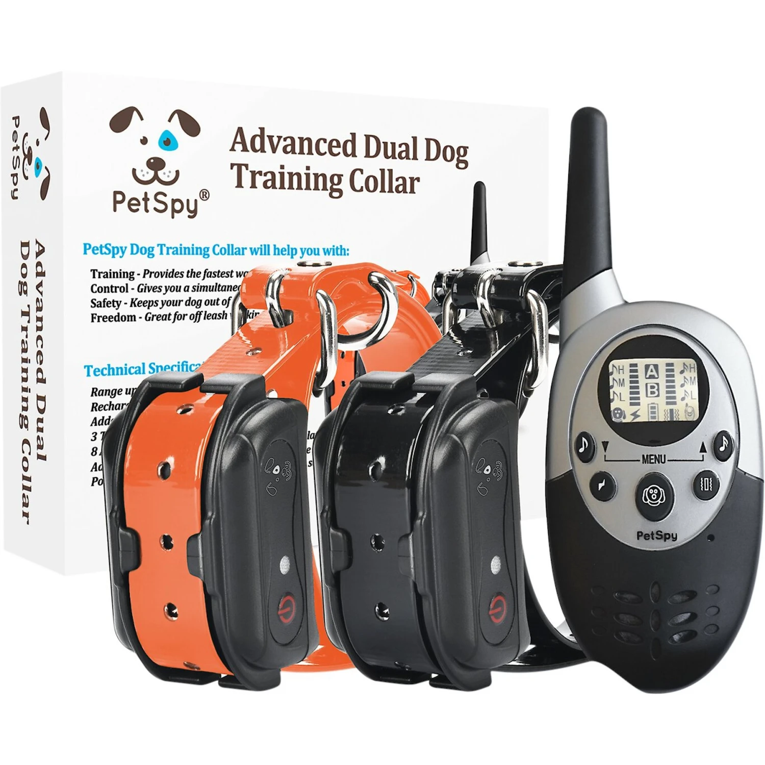 PetSpy M86 3300-ft Advanced Remote Dog Training Collar 1 PetSpy M86 3300-ft Advanced Remote Dog Training Collar