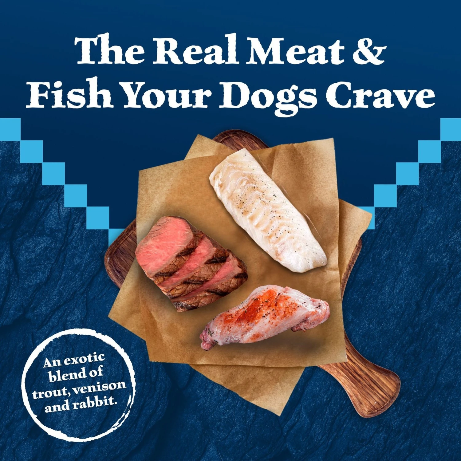 Blue Buffalo Wilderness Snake River Grill Trout, Venison & Rabbit Formula Grain-Free Canned Dog Food 2 Blue Buffalo Wilderness Snake River Grill Trout, Venison & Rabbit Formula Grain-Free Canned Dog Food - Image 2