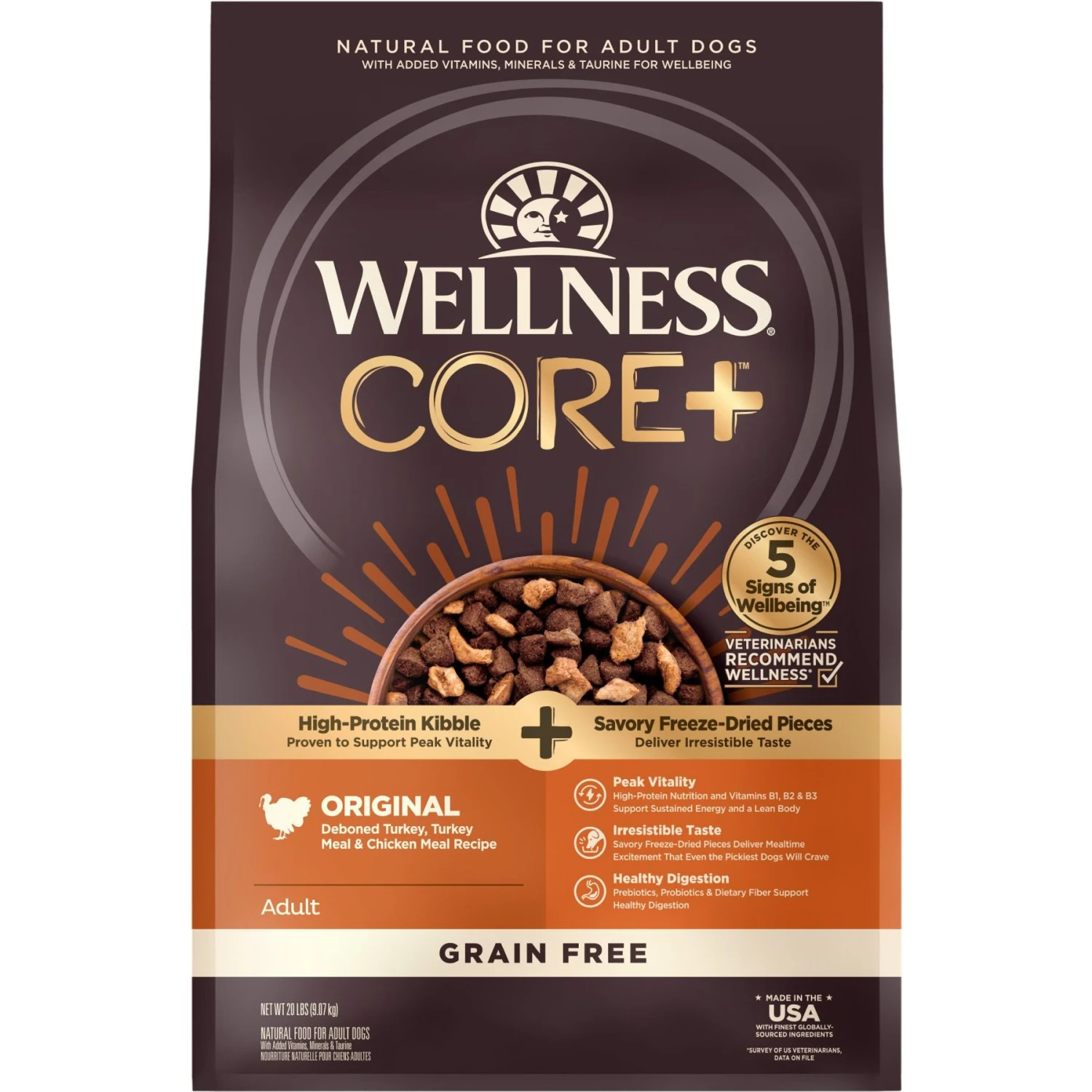 Wellness CORE RawRev Grain-Free Original Recipe With Freeze-Dried Turkey Dry Dog Food 1 Wellness CORE RawRev Grain-Free Original Recipe With Freeze-Dried Turkey Dry Dog Food