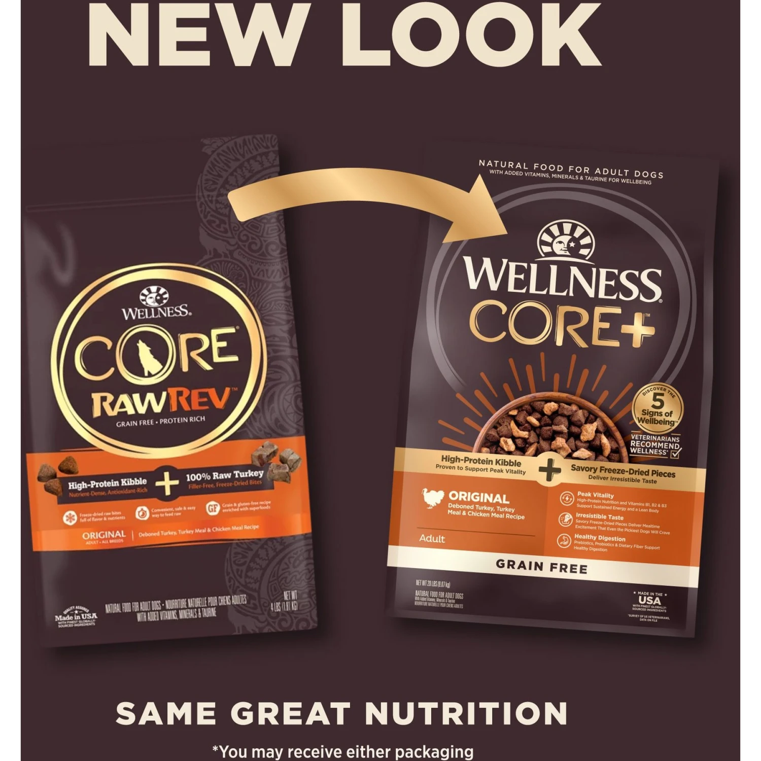 Wellness CORE RawRev Grain-Free Original Recipe With Freeze-Dried Turkey Dry Dog Food 2 Wellness CORE RawRev Grain-Free Original Recipe With Freeze-Dried Turkey Dry Dog Food - Image 2