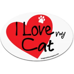 Imagine This Company "I Love My Cat" Heart Magnet