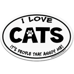 Imagine This Company "I Love Cats, It's People That Annoy Me" Magnet