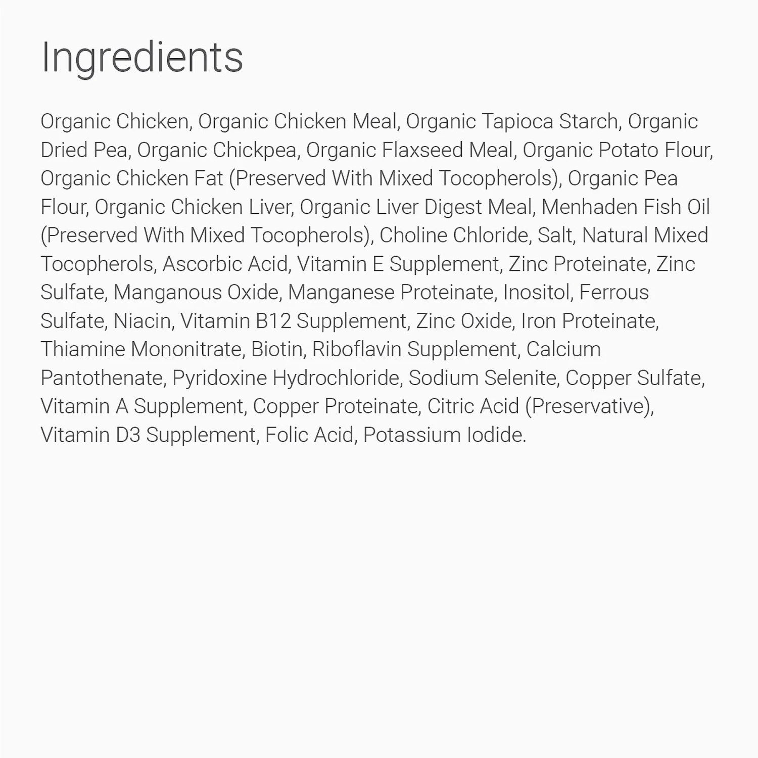 Tender & True Organic Grain-Free Chicken & Liver Recipe Dry Dog Food 2 Tender & True Organic Grain-Free Chicken & Liver Recipe Dry Dog Food - Image 2