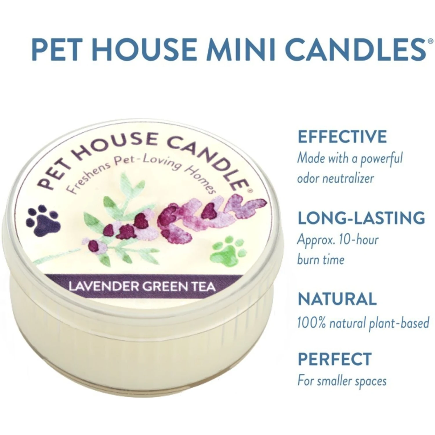 Pet House Lavender Green Tea Natural Plant-Based Mini Candle 2 Pet House Lavender Green Tea Natural Plant-Based Mini Candle - Image 2