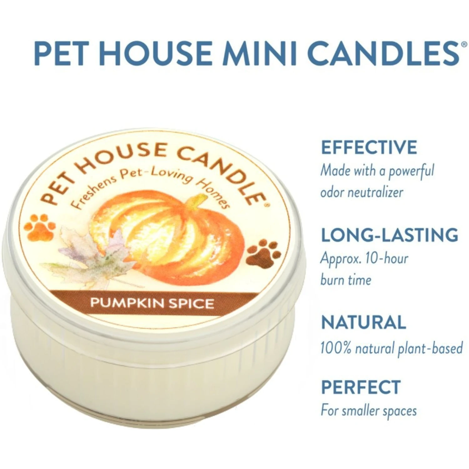 Pet House Pumpkin Spice Natural Plant-Based Mini Candle 2 Pet House Pumpkin Spice Natural Plant-Based Mini Candle - Image 2