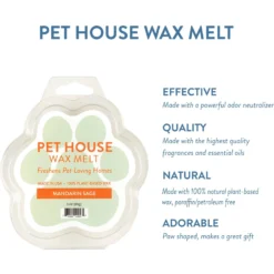Pet House Mandarin Sage Natural Plant-Based Wax Melt -Pawsphoria Sales Store 116045 PT2. AC SS1800 V1499451386
