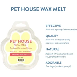 Pet House Vanilla Creme Brulee Natural Plant-Based Wax Melt -Pawsphoria Sales Store 116051 PT2. AC SS1800 V1499451394