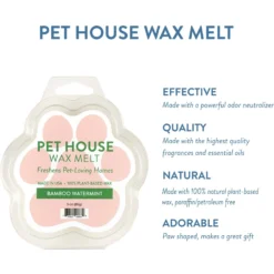 Pet House Bamboo Watermint Natural Plant-Based Wax Melt -Pawsphoria Sales Store 116063 PT2. AC SS1800 V1499451176
