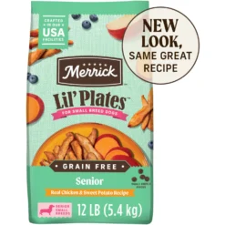 Merrick Lil' Plates Grain-Free Small Breed Dry Dog Food Senior Real Chicken + Sweet Potato Recipe