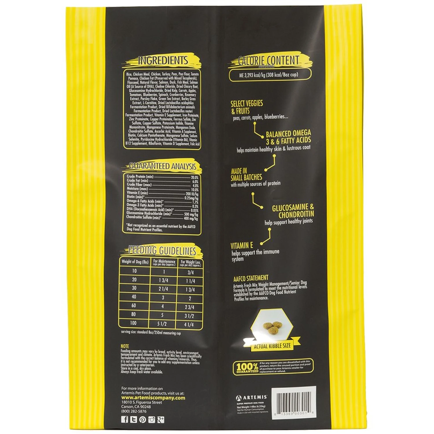 Artemis Fresh Mix Weight Management Senior Formula Dry Dog Food 2 Artemis Fresh Mix Weight Management Senior Formula Dry Dog Food - Image 2