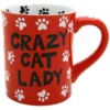 Our Name Is Mud "Crazy Cat Lady" Coffee Mug, 16-oz
