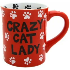 Our Name Is Mud "Crazy Cat Lady" Coffee Mug, 16-oz