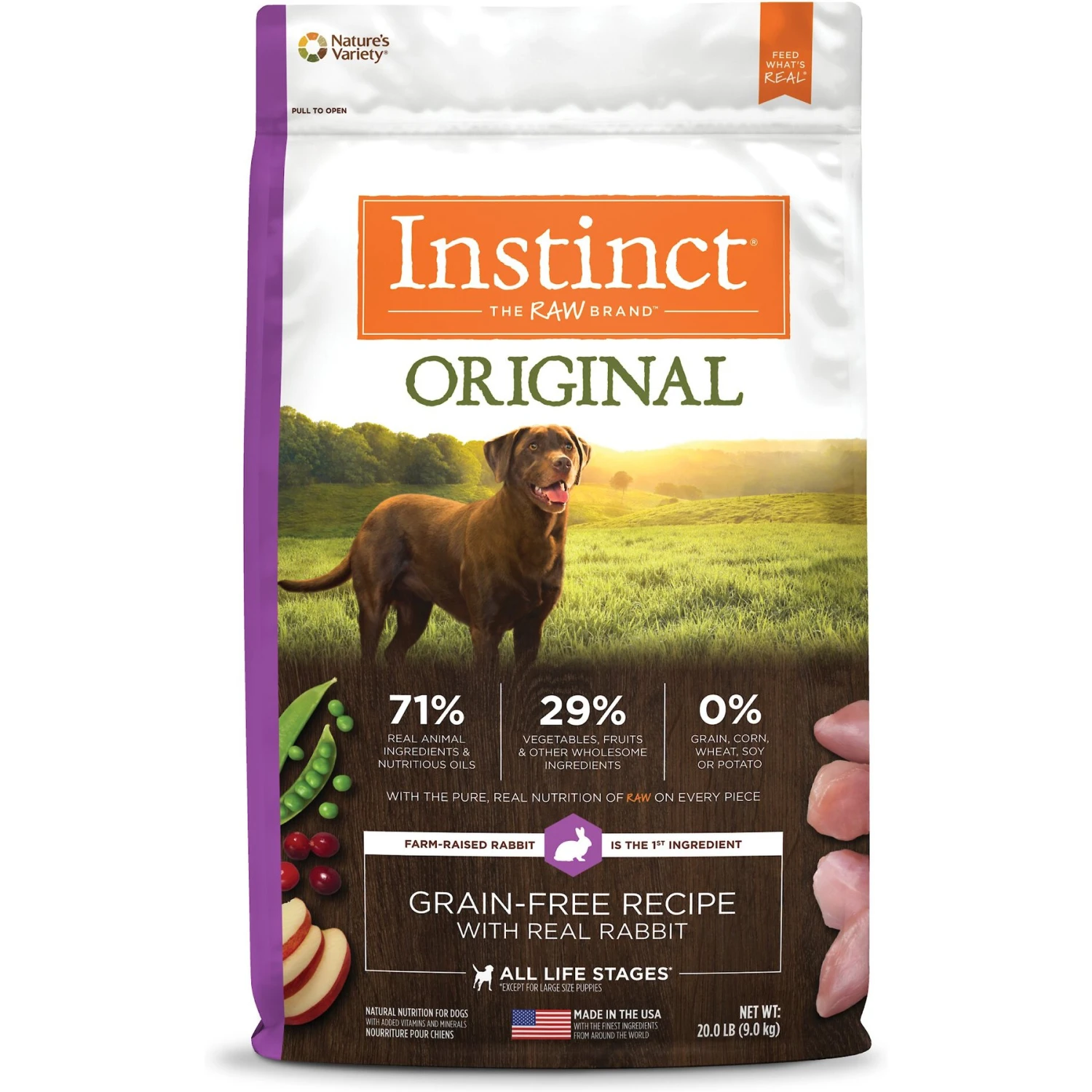 Instinct Original Grain-Free Recipe With Real Rabbit Freeze-Dried Raw Coated Dry Dog Food 1 Instinct Original Grain-Free Recipe With Real Rabbit Freeze-Dried Raw Coated Dry Dog Food
