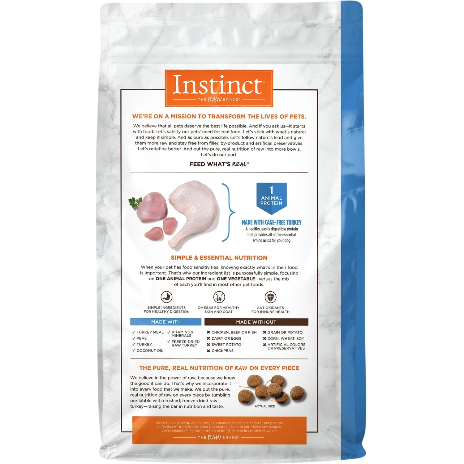 Instinct Limited Ingredient Diet Grain-Free Recipe With Real Turkey Freeze-Dried Raw Coated Dry Dog Food 2 Instinct Limited Ingredient Diet Grain-Free Recipe With Real Turkey Freeze-Dried Raw Coated Dry Dog Food - Image 2