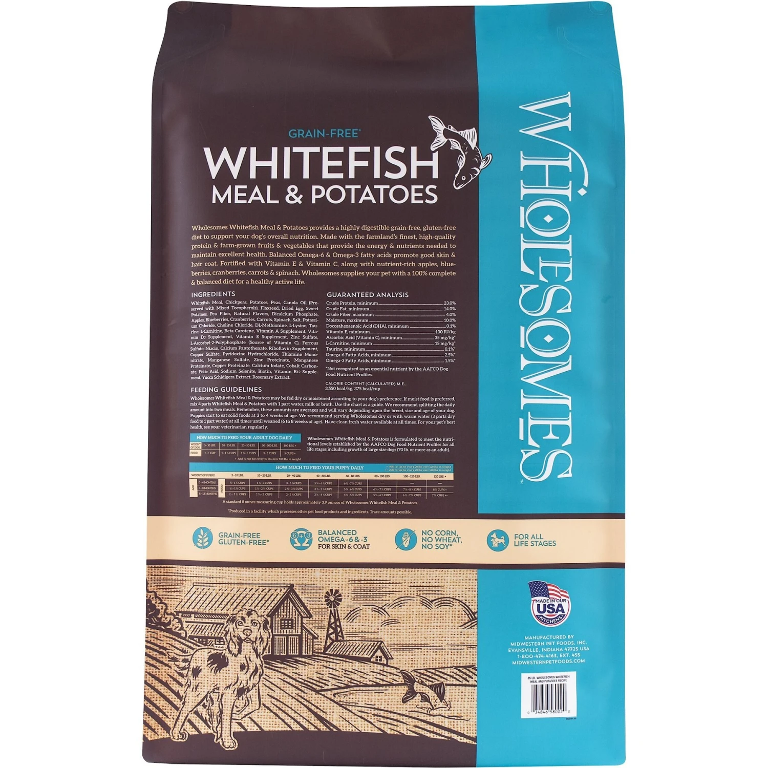 Wholesomes Grain-Free Whitefish Meal & Potatoes Formula Dry Dog Food, 35-lb Bag 2 Wholesomes Grain-Free Whitefish Meal & Potatoes Formula Dry Dog Food, 35-lb Bag - Image 2