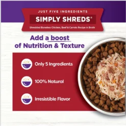 Wellness Bowl Boosters Simply Shreds Chicken, Beef & Carrots Natural Grain-Free Wet Dog Food Mixer Or Topper, 2.8-oz Pouch, Case Of 12 13 Wellness Bowl Boosters Simply Shreds Chicken, Beef & Carrots Natural Grain-Free Wet Dog Food Mixer Or Topper, 2.8-oz Pouch, Case Of 12 -Pawsphoria Sales Store 120803 PT5. AC SS1800 V1673035434