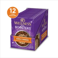 Wellness Bowl Boosters Simply Shreds Chicken Liver & Broccoli Natural Grain-Free Wet Dog Food Mixer Or Topper, 2.8-oz Pouch, Case Of 12 -Pawsphoria Sales Store 120805 PT3. AC SS1800 V1673025970