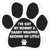 Magnetic Pedigrees "Wrapped Around My Little Paw Print" Paw Magnet