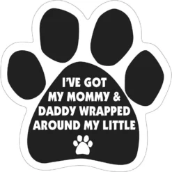 Magnetic Pedigrees "Wrapped Around My Little Paw Print" Paw Magnet