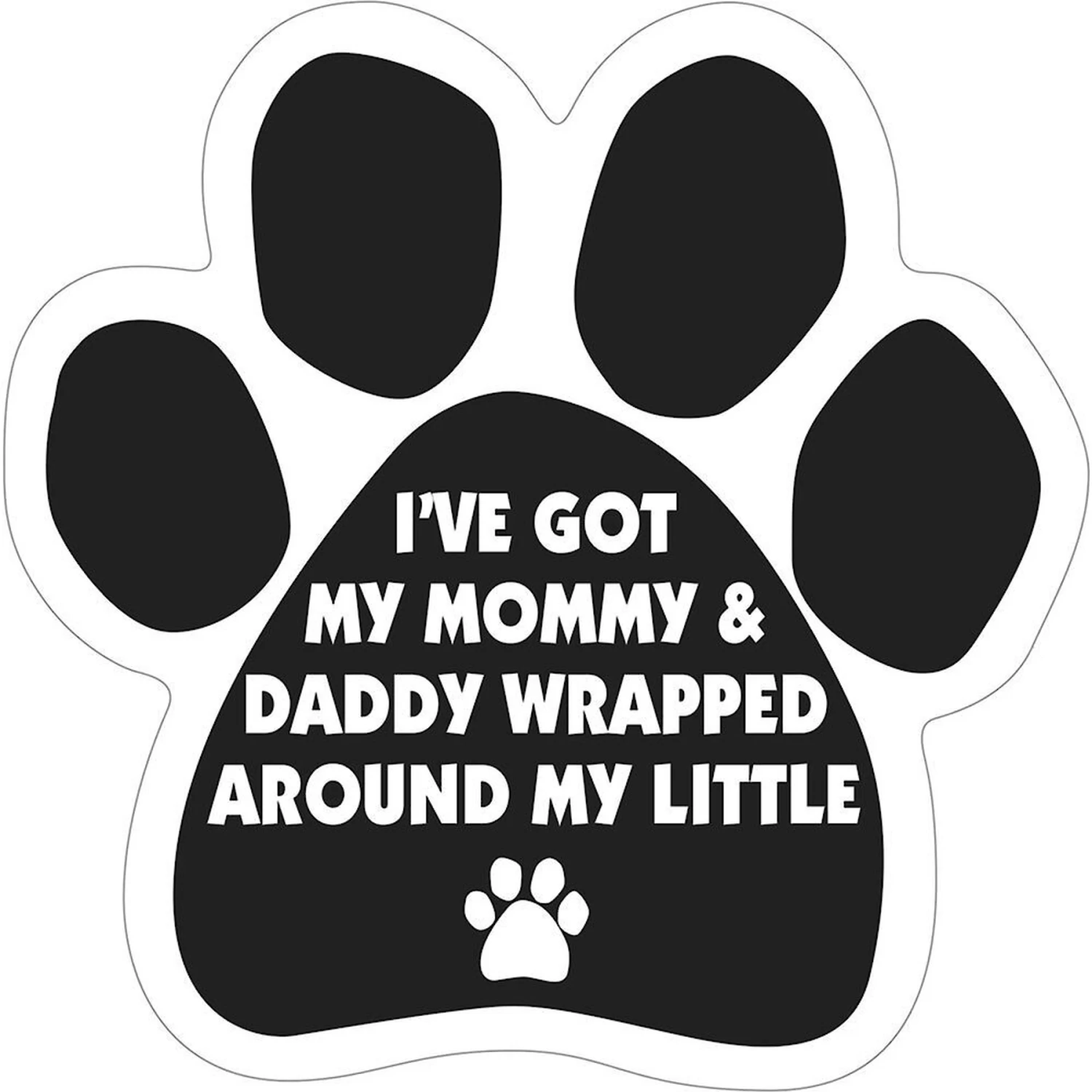 Magnetic Pedigrees "Wrapped Around My Little Paw Print" Paw Magnet 1 Magnetic Pedigrees "Wrapped Around My Little Paw Print" Paw Magnet
