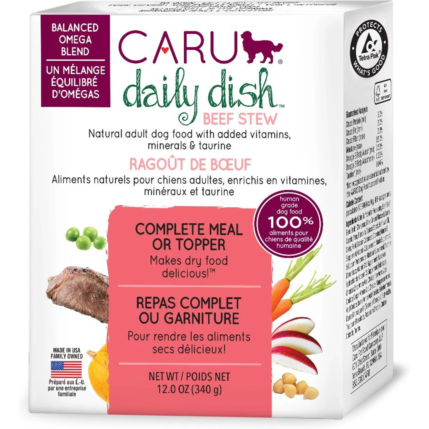 Caru Daily Dish Beef Stew Grain-Free Wet Dog Food 1 Caru Daily Dish Beef Stew Grain-Free Wet Dog Food