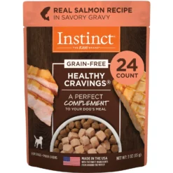 Instinct Healthy Cravings Grain-Free Cuts & Gravy Real Salmon Recipe Wet Dog Food Topper
