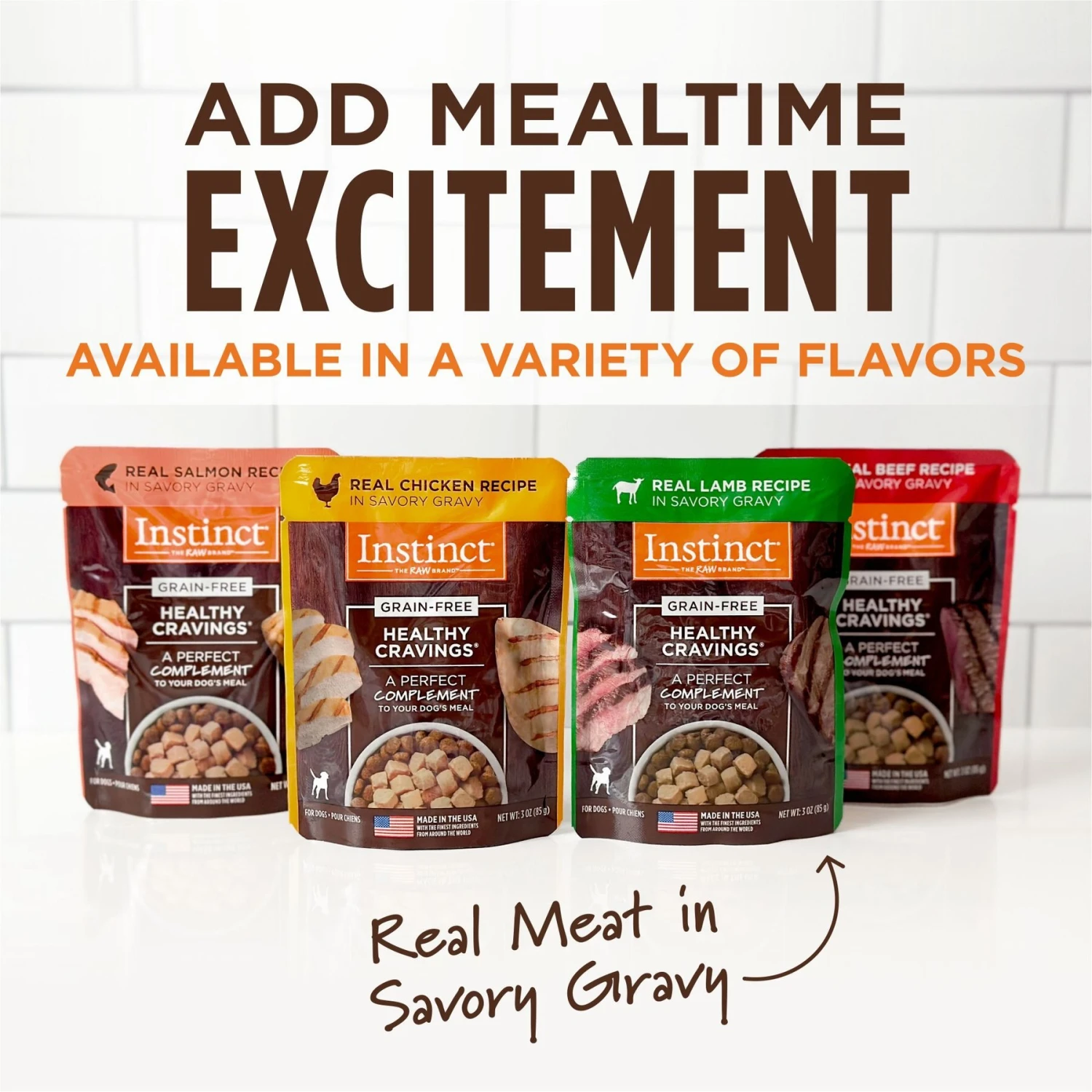 Instinct Healthy Cravings Grain-Free Cuts & Gravy Real Lamb Recipe Wet Dog Food Topper 7 Instinct Healthy Cravings Grain-Free Cuts & Gravy Real Lamb Recipe Wet Dog Food Topper - Image 7