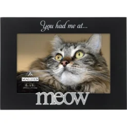 Malden International Designs "You Had Me At… Meow" Cat Picture Frame