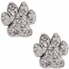 Pet Friends Pave Paw Stud Earrings