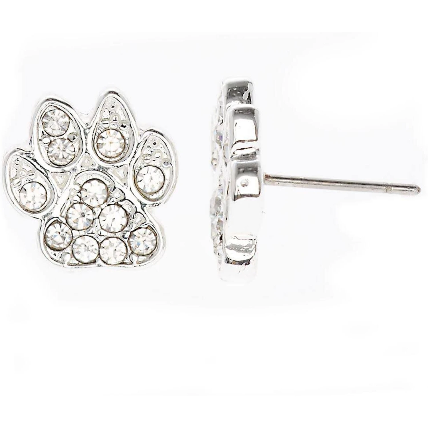 Pet Friends Pave Paw Stud Earrings 2 Pet Friends Pave Paw Stud Earrings - Image 2