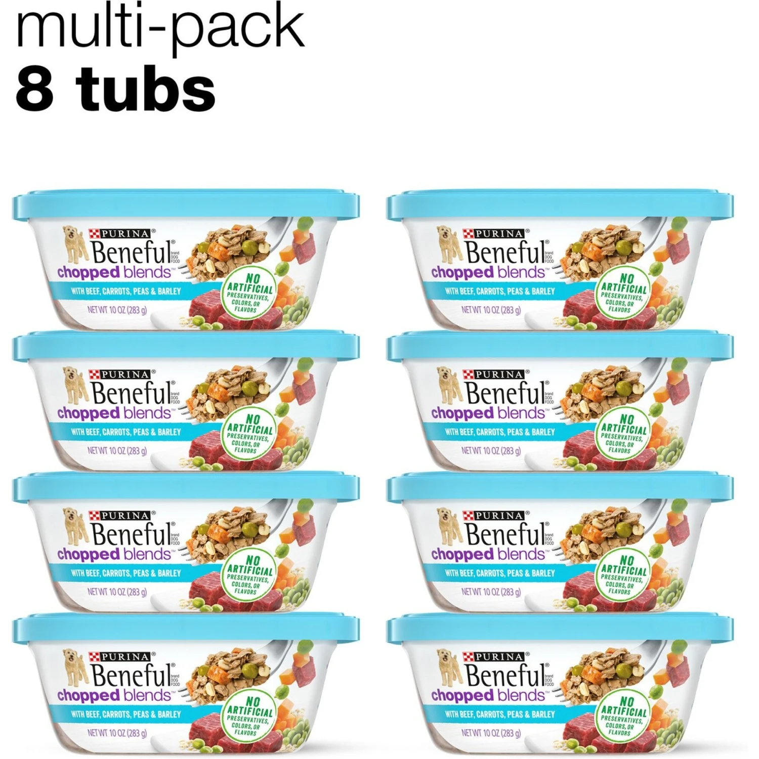 Purina Beneful Chopped Blends With Beef, Carrots, Peas & Barley Wet Dog Food 2 Purina Beneful Chopped Blends With Beef, Carrots, Peas & Barley Wet Dog Food - Image 2