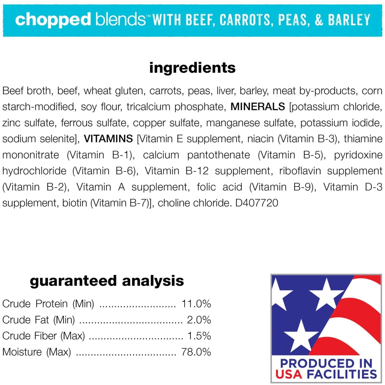 Purina Beneful Chopped Blends With Beef, Carrots, Peas & Barley Wet Dog Food 5 Purina Beneful Chopped Blends With Beef, Carrots, Peas & Barley Wet Dog Food - Image 5