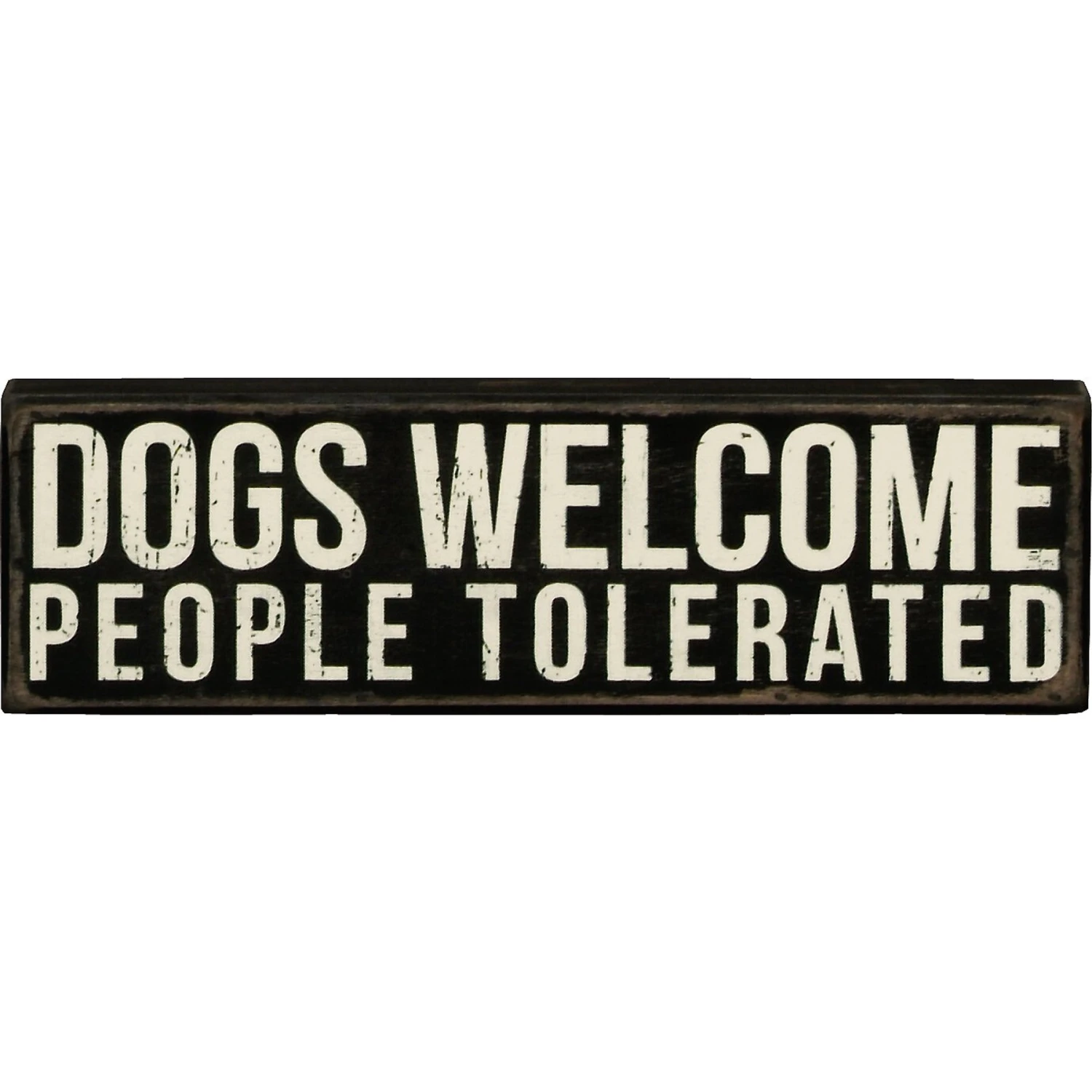 Primitives By Kathy "Dogs Welcome" Box Sign 1 Primitives By Kathy "Dogs Welcome" Box Sign