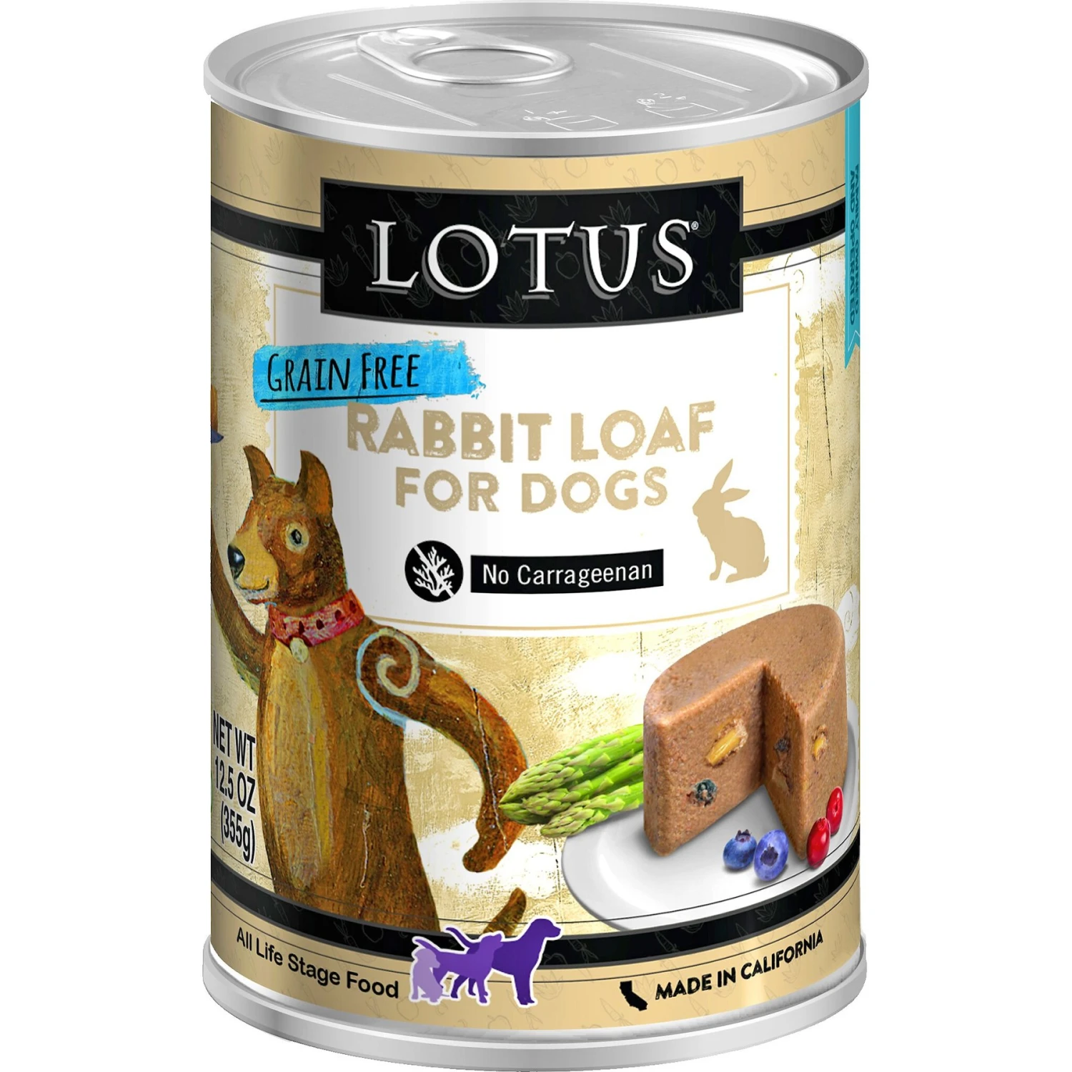 Lotus Rabbit Loaf Grain-Free Canned Dog Food 1 Lotus Rabbit Loaf Grain-Free Canned Dog Food