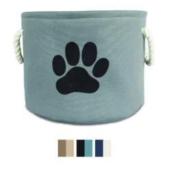 Bone Dry Paw Print Dog & Cat Collapsible Storage Bin