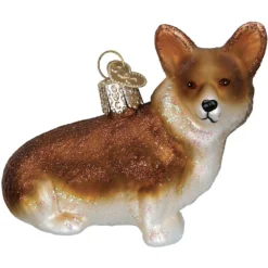 Old World Christmas Pembroke Welsh Corgi Glass Tree Ornament