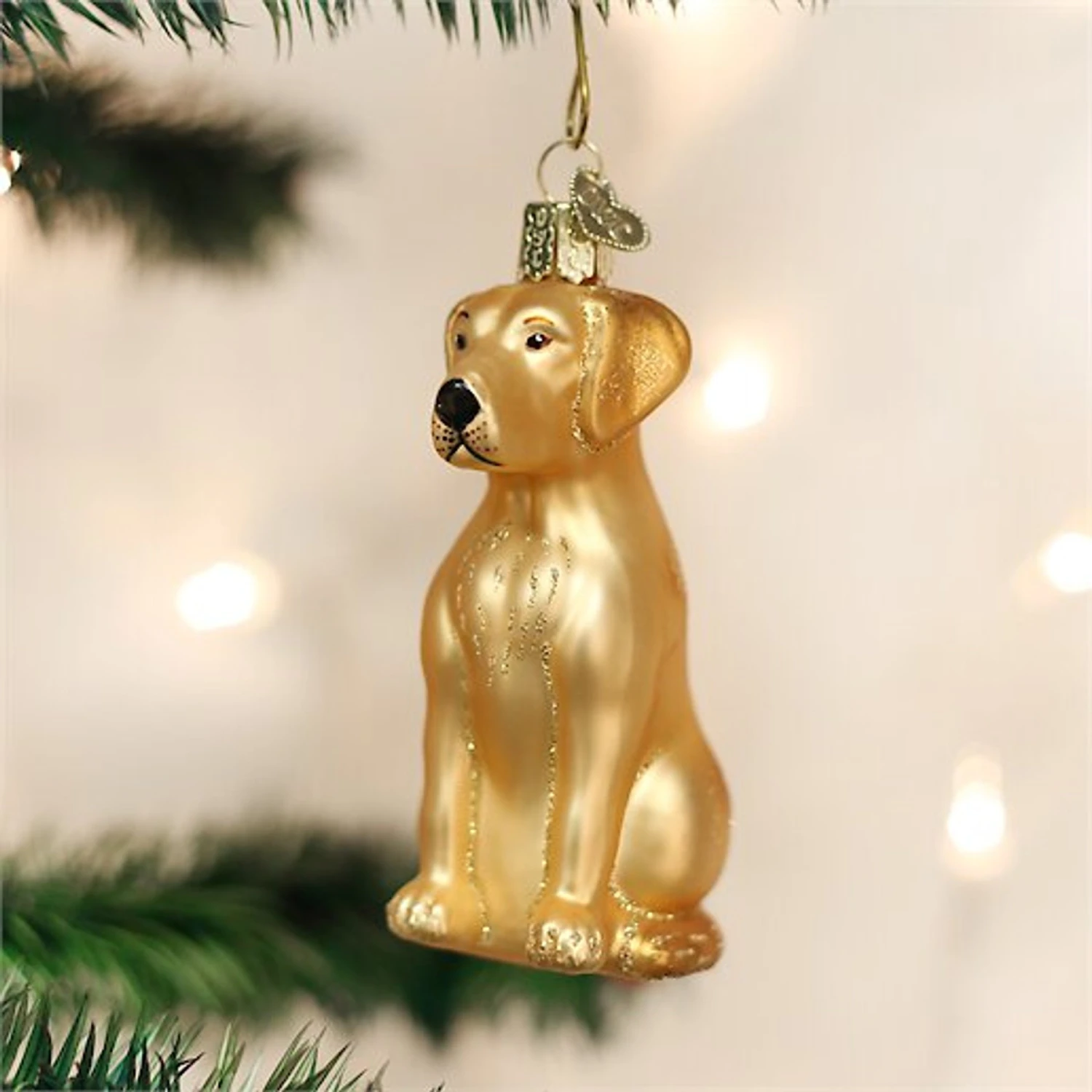 Old World Christmas Yellow Labrador Retriever Glass Tree Ornament 2 Old World Christmas Yellow Labrador Retriever Glass Tree Ornament - Image 2