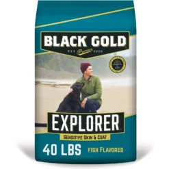 Black Gold Explorer Sensitive Skin & Coat Ocean Fish Meal & Oat Recipe Dry Dog Food, 40-lb Bag