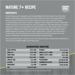 Black Gold Explorer Mature 7+ Formula Dry Dog Food, 40-lb Bag -Pawsphoria Sales Store 133069 PT8. AC SS1800 V1652744496