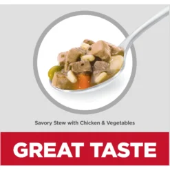 Hill's Science Diet Adult 7+ Small & Mini Savory Chicken & Vegetable Stew Dog Food Trays -Pawsphoria Sales Store 133610 PT3. AC SS1800 V1692734919